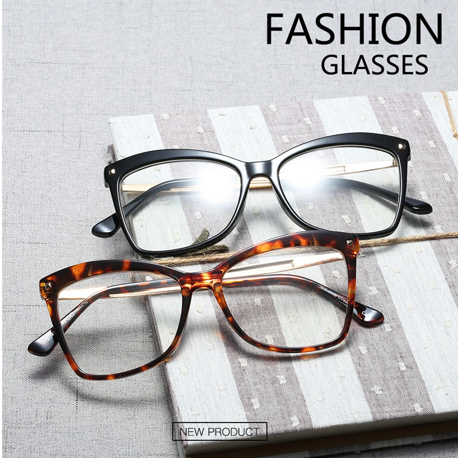 mimiyou Fashion Square Glasses Frame Women Retro Metal Optical Eyewear Lady Eyeglasses Frame Clear UV400 Brand Designer oculos