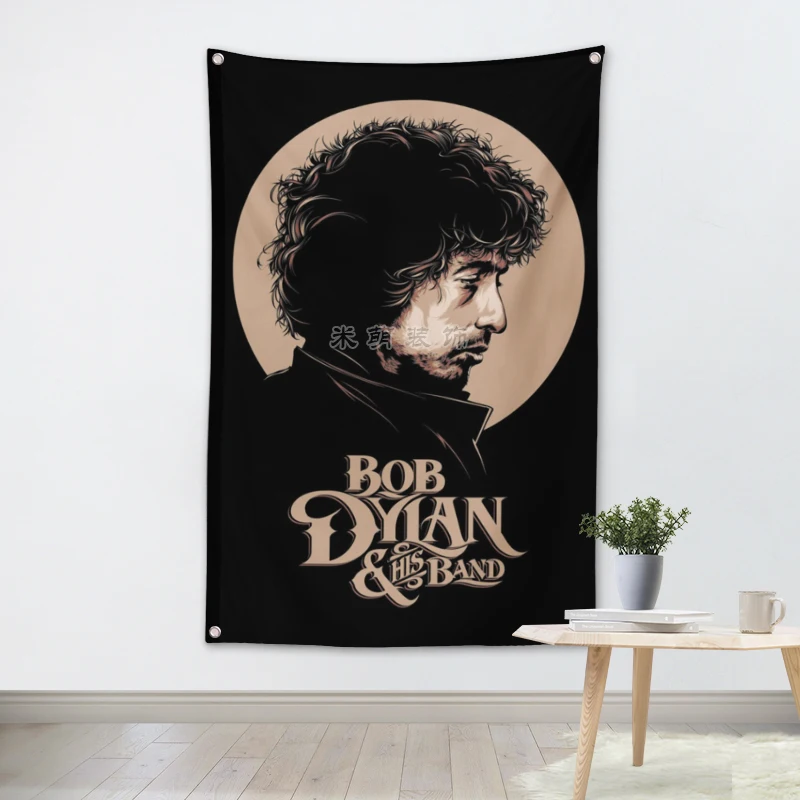 

BOB DYLAN Music Band Banners Wall Flags Tapestry Cloth Art Bar Cafe Hotel Theme Background Decoration