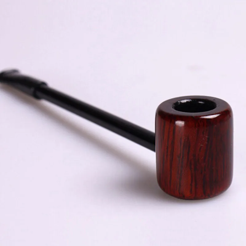 1 Pieces Wooden Smoking Pipe Red Wood Mini Pipe Smoking Pipe Filter Accessaries Fashion Round Smoke Pipe Smoke Pipe