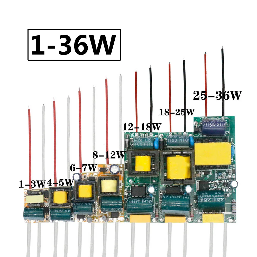 1W 2W 4W 6W 8W 11W LED Fahrer 300mA 12W 15W 18W 20W 25W 36W Für LED Power Supply Unit Beleuchtung Transformatoren Für LED adapter