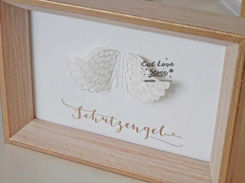 2 قطعة أجنحة الملاك المعادن قطع يموت الإستنسل DIY بها بنفسك سكرابوكينغ ورقة بطاقة الزخرفية الحرفية يموت النقش يموت تخفيضات جديد 2019