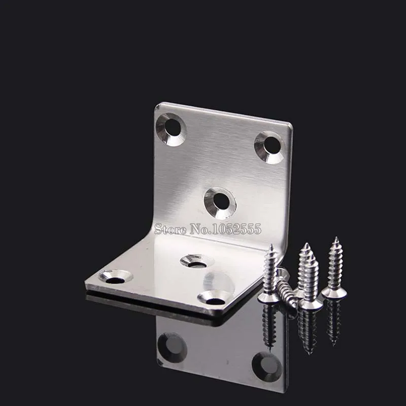 

Wholesale 50PCS Stable Stainless Steel Corner Brackets 40*40*40mm Right Angle Shelf Support Brackets furniture connecting parts