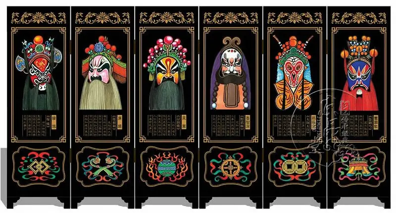 24 Patterns Original Chinese Style Antique Lacquer Screens Series Decoration Characteristics Crafts Furniture Business Gifts