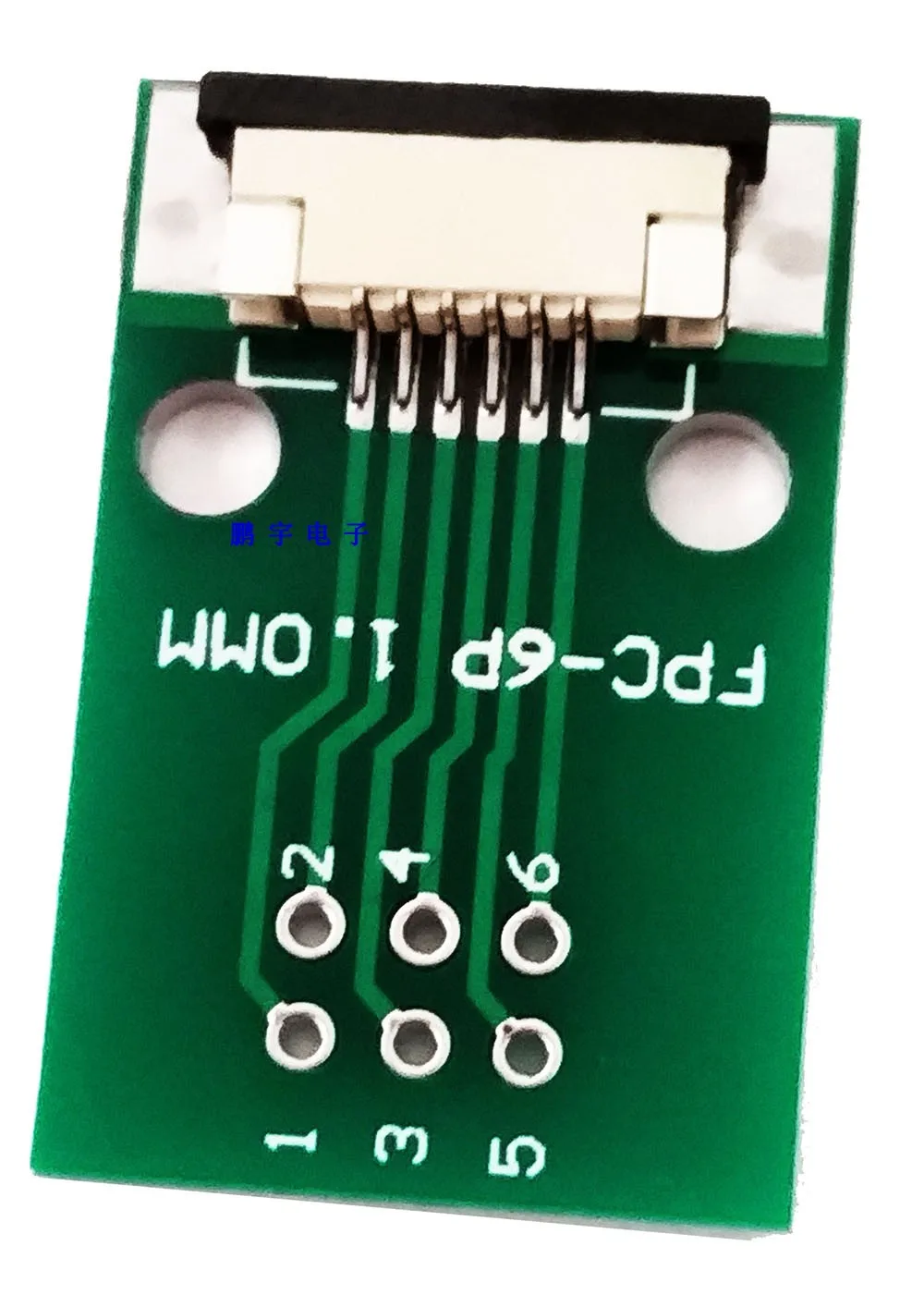 10pc FFC FPC 6PIN transfer board with connector FFC to DIP 2.54 adapter board 1mm 0.5mm pitch pcb double sided