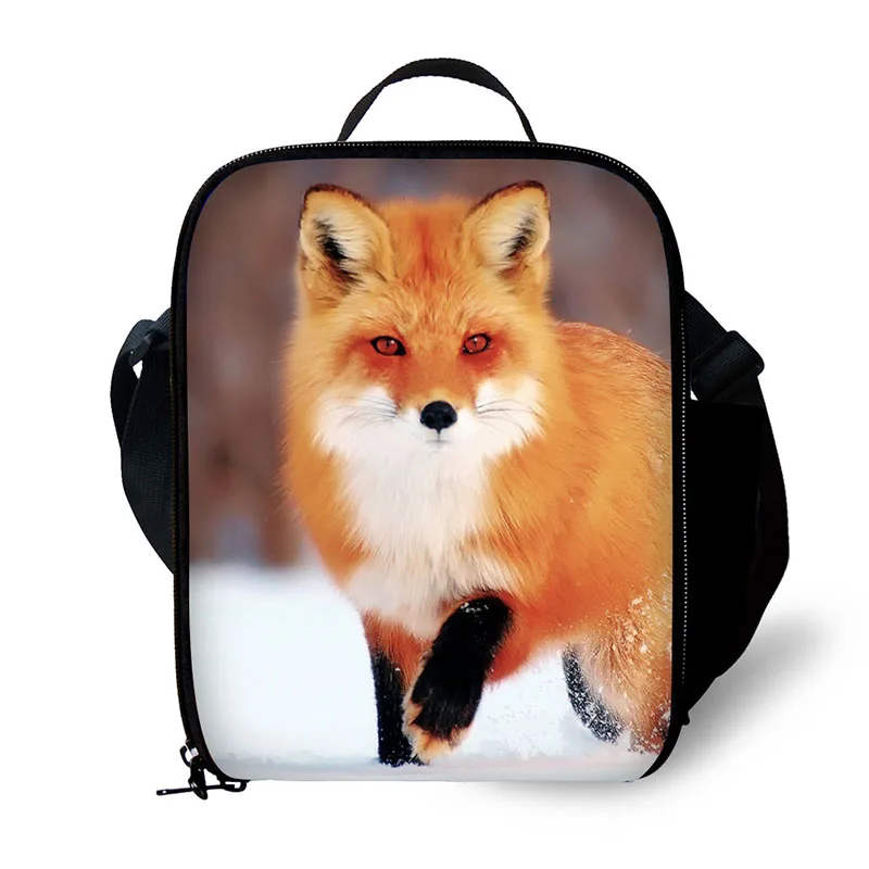 

Cute fox Lunch bags for kids School,Personalized lunch bag patterns for Women,Teen Messenger lunch box bag with straps