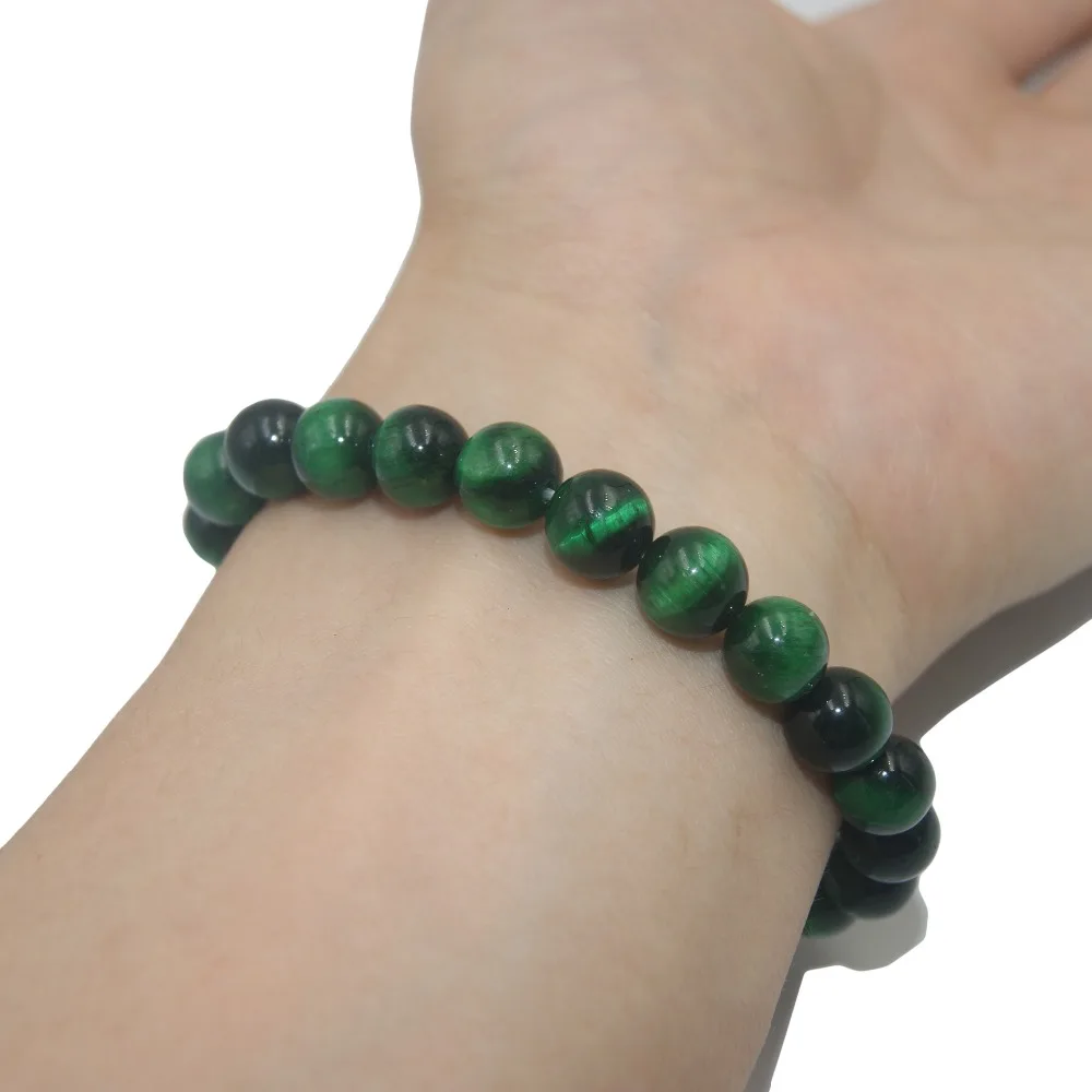 Fashion 6 8 10MM Natural Stone Bracelet for Women Men Tiger Eye Amythests Turquois agates Beaded Yoga Stretch Bracelets Bangles