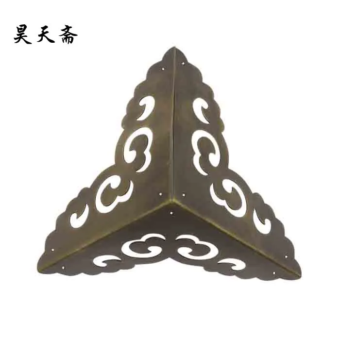 [Haotian vegetarian] antique Ming and Qing furniture copper fittings / copper three bread angle corners HTG-070