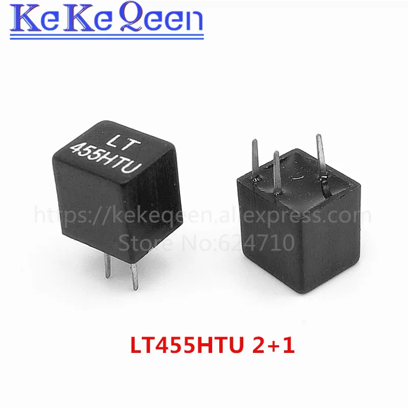 10pcs/lot New and original LT455HTU LT455HU 455K 455H 1+2 DIP-3 Ceramic filter for communication signal relay