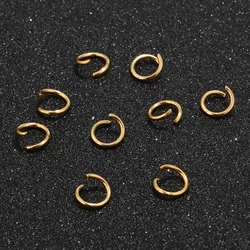 100pcs Wholesale Jewelry Findings Necklace Connector Jump Rings Stainless Steel Links Hooks Clasp For Bracelet Cord Charm Dangle