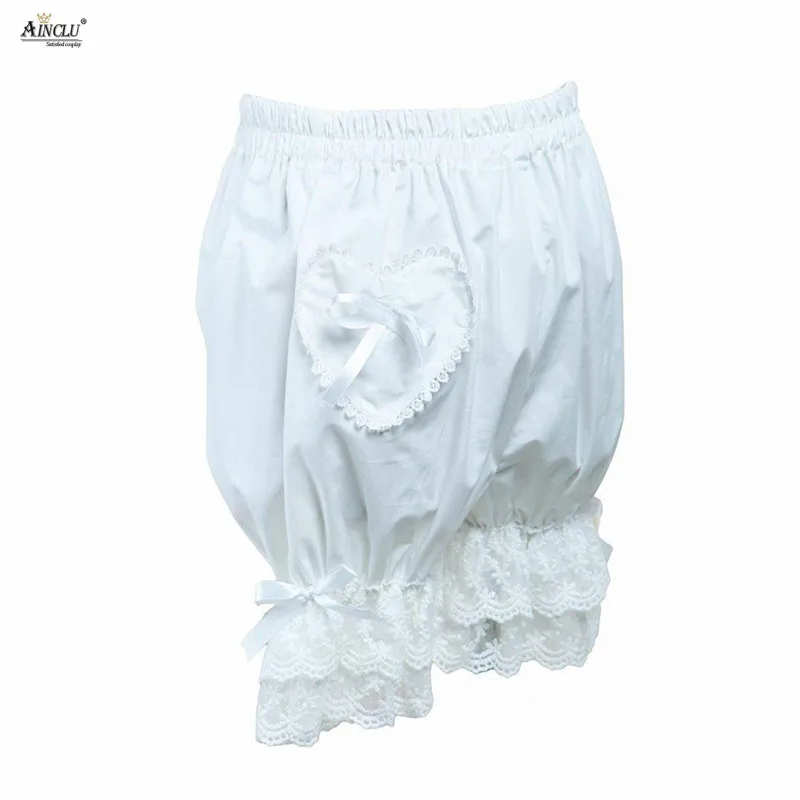 Ainclu Spring Summer New Arrival hot Selling Cemavin Womens Lovely Elastic Waist White Cotton Lace Lolita Shorts