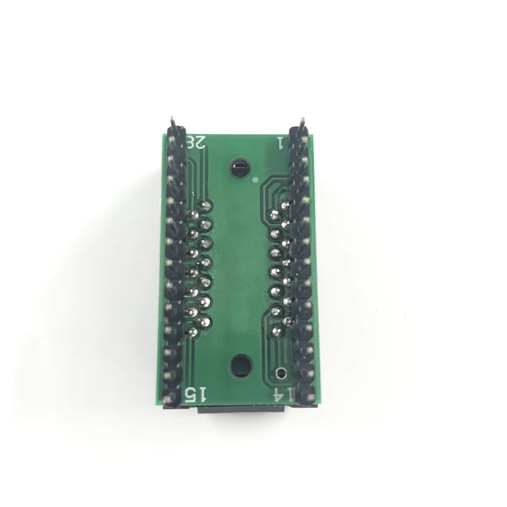 SOP28/SOIC28 to DIP28 Pitch1.27 Body Width 7.5mm Test/Programming Socket 300mil ZIF Adapter 28pin 30V 50mΩ wire connector test