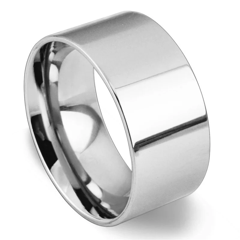 Light version 10MM wideTitanium Men rings 316L jewelry wholesale lots