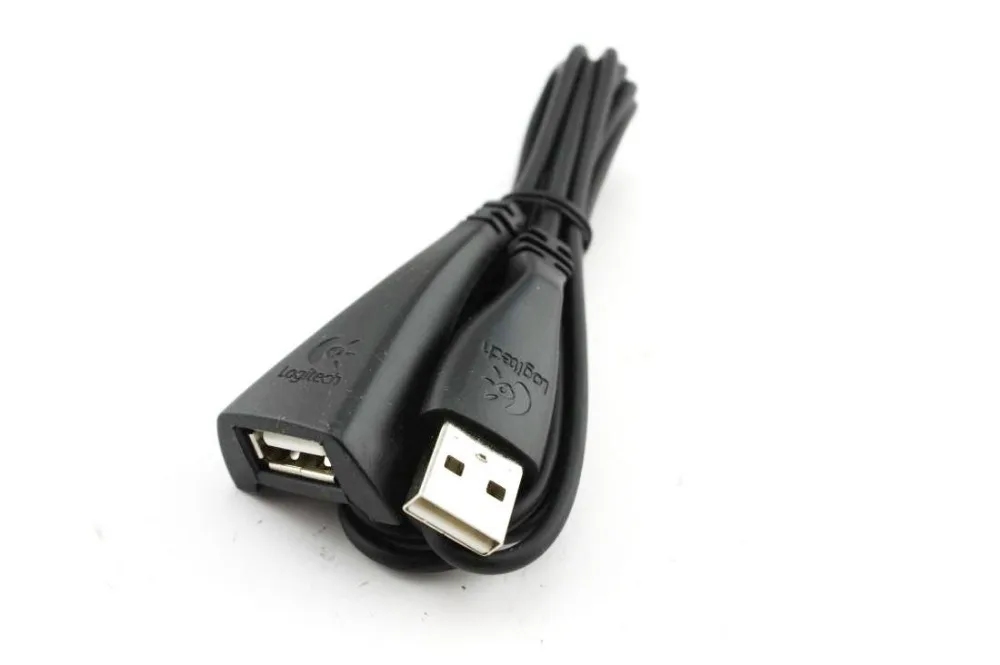 

Original USB Cable Logitech USB 2.0 Extension Cable Female to Male Stand extension line Receiver Extender Cable