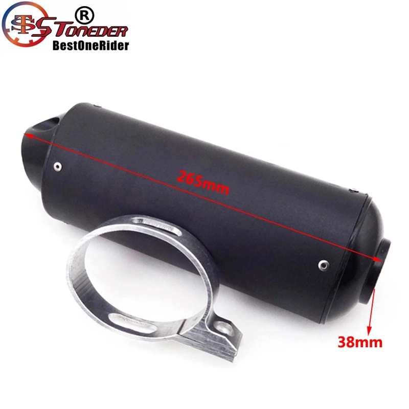 STONEDER 38mm Exhaust Muffler For 110cc 125cc 140cc 150cc 160cc Chinese Pit Dirt Bike Motorcycle SSR DHZ Braaap Stomp YCF CRF