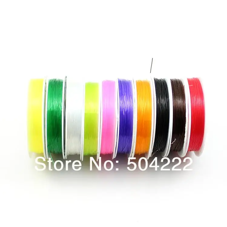 40 rolls about 15m Crystal Stretch Elastic bead Cord beading string wire thread Dia 0.6mm For Craft mixed colors