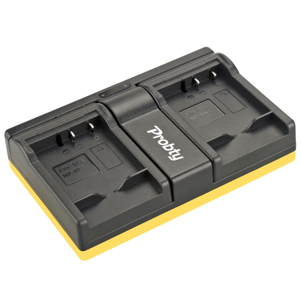 Зарядное устройство Probty с 2 аккумуляторами для камеры SONY DSC W630 W570 WX100 WX150 TX7C W510 TX55 T110D W310 T99