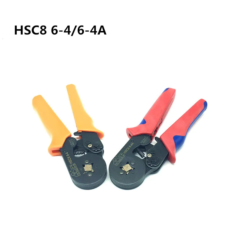 

Crimper Plier HSC8 6-4/4A Self-adjusting Crimping Tools Used for 23 - 10 AWG (Similar to 0.25-6 mm2) Cable End-sleeves Ferrules