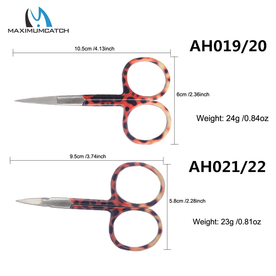 Maximumcatch 2pcs Stainless Steel Fishing Cutting Scissors 9.5cm/10.5cm Fly Tying Tool