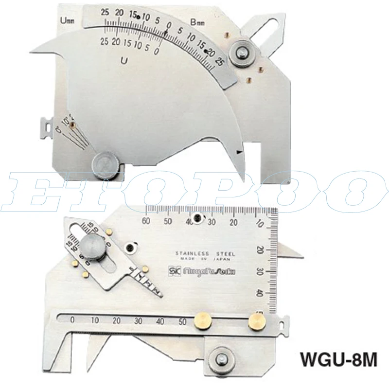 Saldatura angolo calibro WGU-8M saldatura cucitura calibro a corsoio saldatura calibro saldatura strumento di ispezione MG-8 saldatura angolo