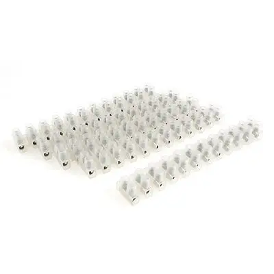 5 Pcs 5A 12 Way Double Row Covered Barrier Screw Terminal Blocks Strips