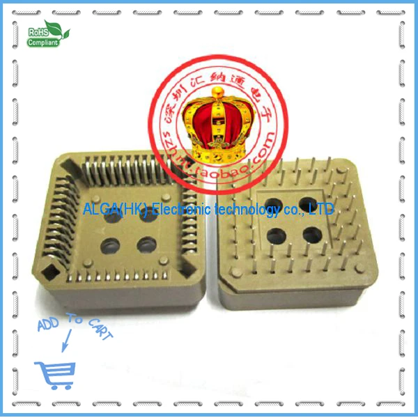 Free shipping .DIP pin DIP socket box PLCC44 IC socket pin test socket Block