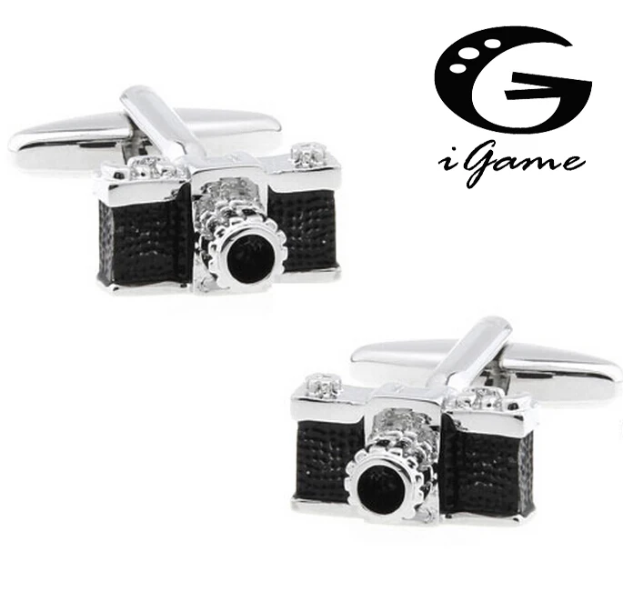 iGame Camera Cuff Links Unique Camera Design 2 Colors Option Crystal Decoration Free Shipping