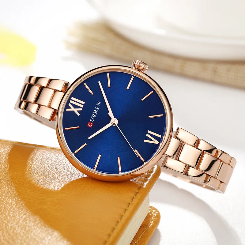 CURREN Top luxury brand Women Watch relogio feminino New Quartz Female clock Casual Fashion Stainless steel Strap Ladies Gift