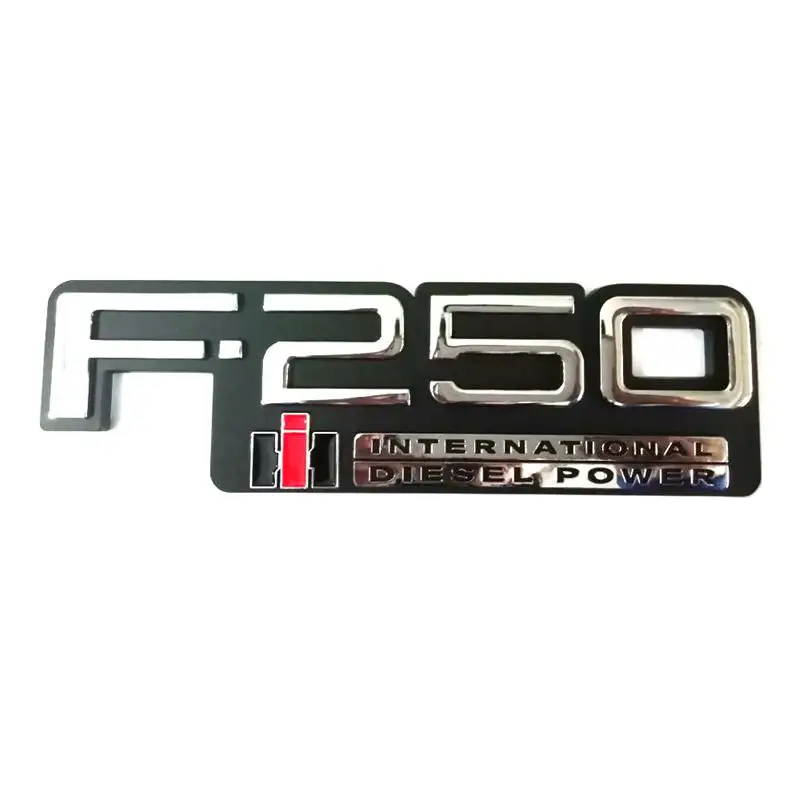 ABS Plastic F250 International Diesel Power F-250 Power Stroke Turbo Diesel Car Sticker Emblem Badge Embleme Emblema