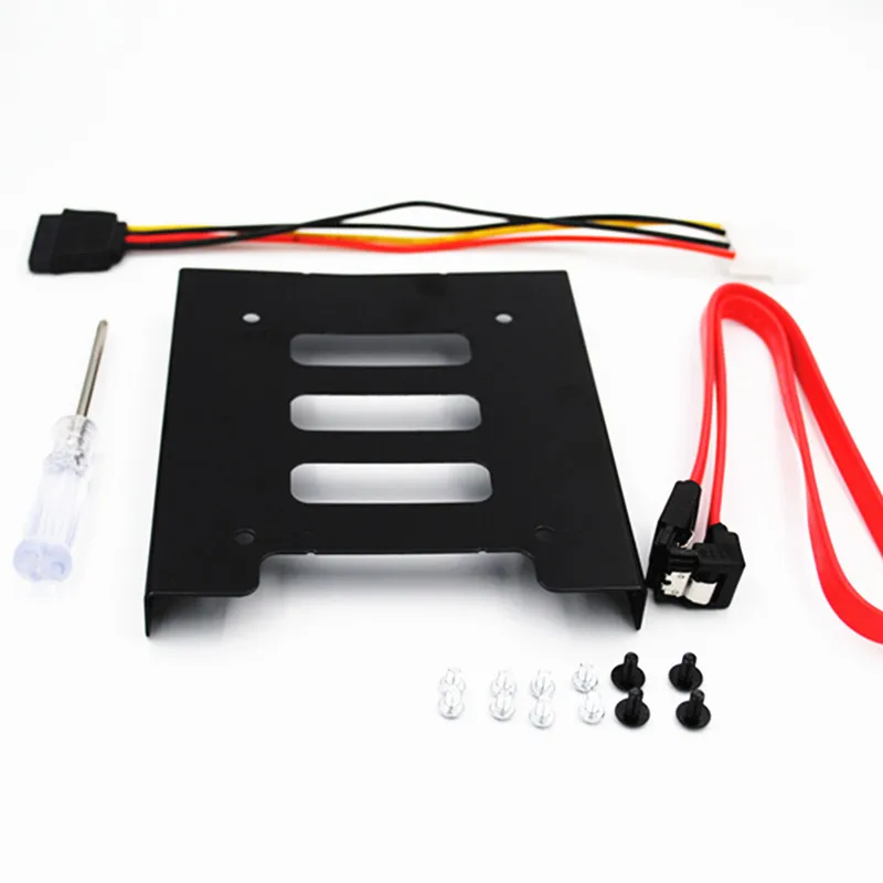 10 대/묶음 SSD M2 HDD 마운팅 브래킷 3.5 "~ 2.5" 내부 하드 디스크 드라이브 키트 케이블 pc용 2.5 "~ 3.5" 베이 트레이 캐디