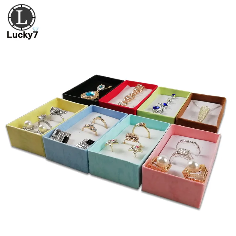 Wholesale Assorted Colors Jewelry Sets Display Box Necklace Earrings Ring Box 5*8*2.5cm Packaging Gift Box mixed 24pcs/lot