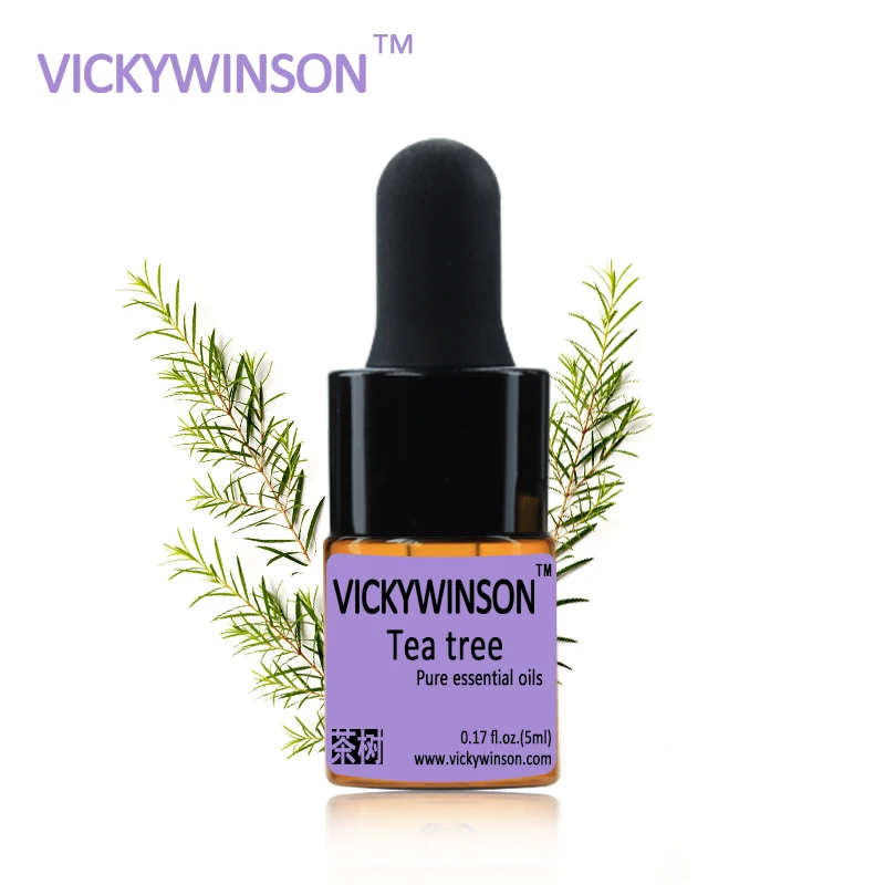 Tea Tree Etherische Olie 5Ml Comedondrukker Puistjes Acne Vlekken Massage Olie Aromatherapie Olie Nagelriemolie Tea Tree Olie