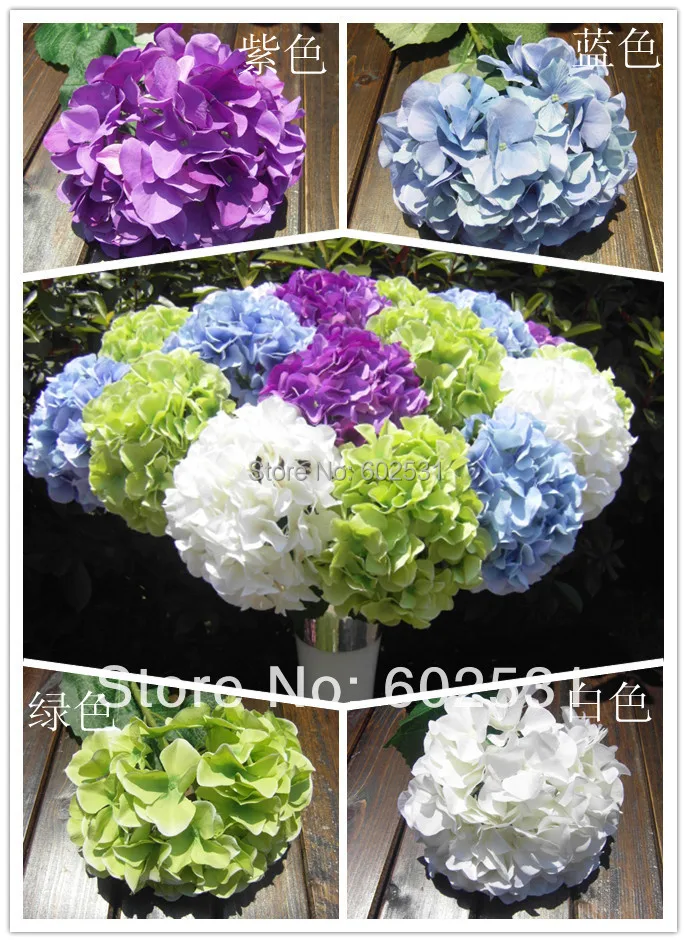 SPR 5pc/lot Free shipping Artificial The single leaf hydrangea palace  ball Wedding Bouquet Artificial Flowers 4Colors Available