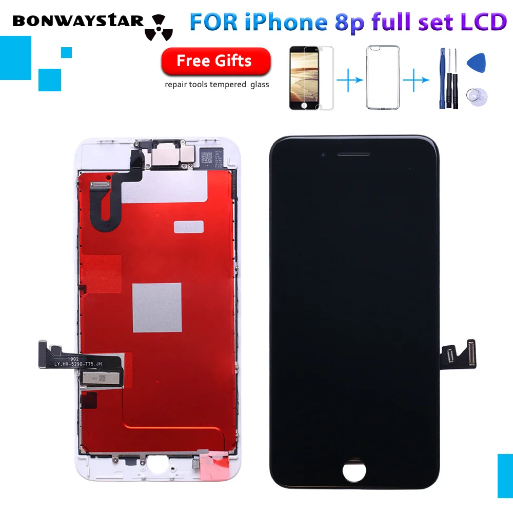 

AAA+++ Full Set Complete Digitizer Assembly Replacement For iPhone 8P LCD Display Good 3D Touch Front Camera with free ship