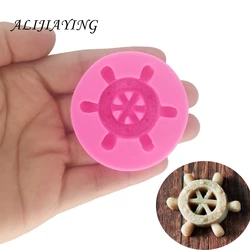 Rudder Wheel Ship Shape Silicone Mold Fondant  Baking Chocolate Mould Cake Decorating Tools accessories for kitchen D1331