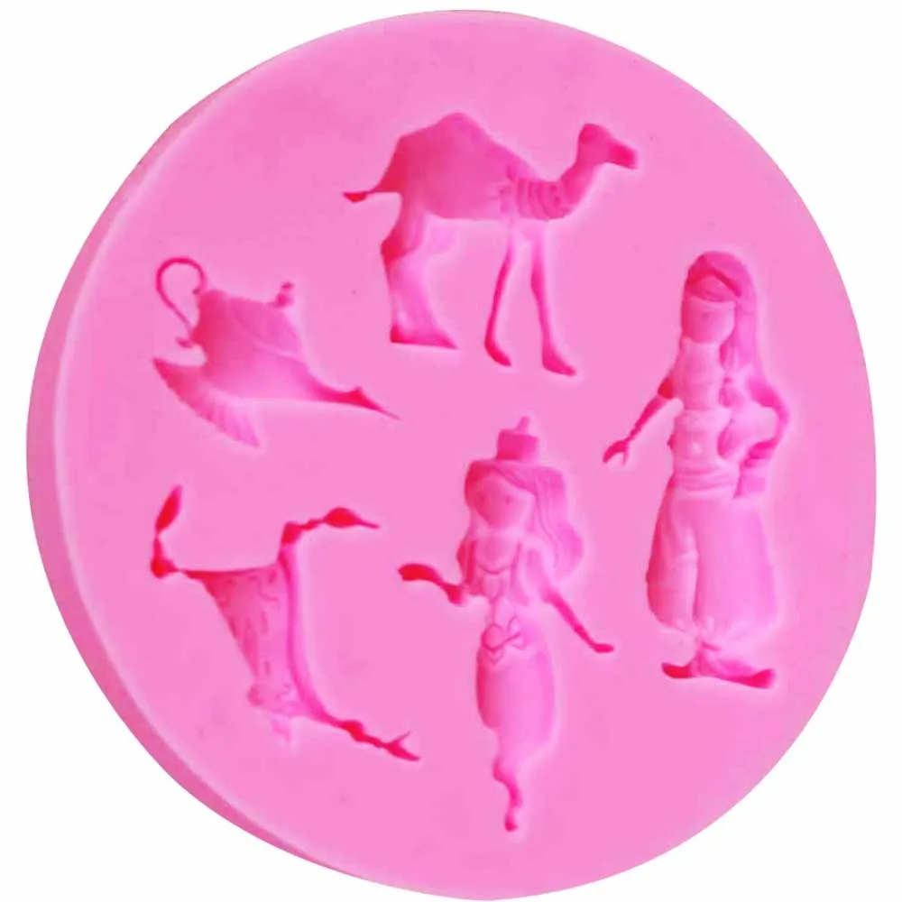 Sophronia Carpet Princess Girls Teapot Camel Silicone Moulds Chocolate Fondant Cake Decorating Gumpaste Chocolate Molds m911