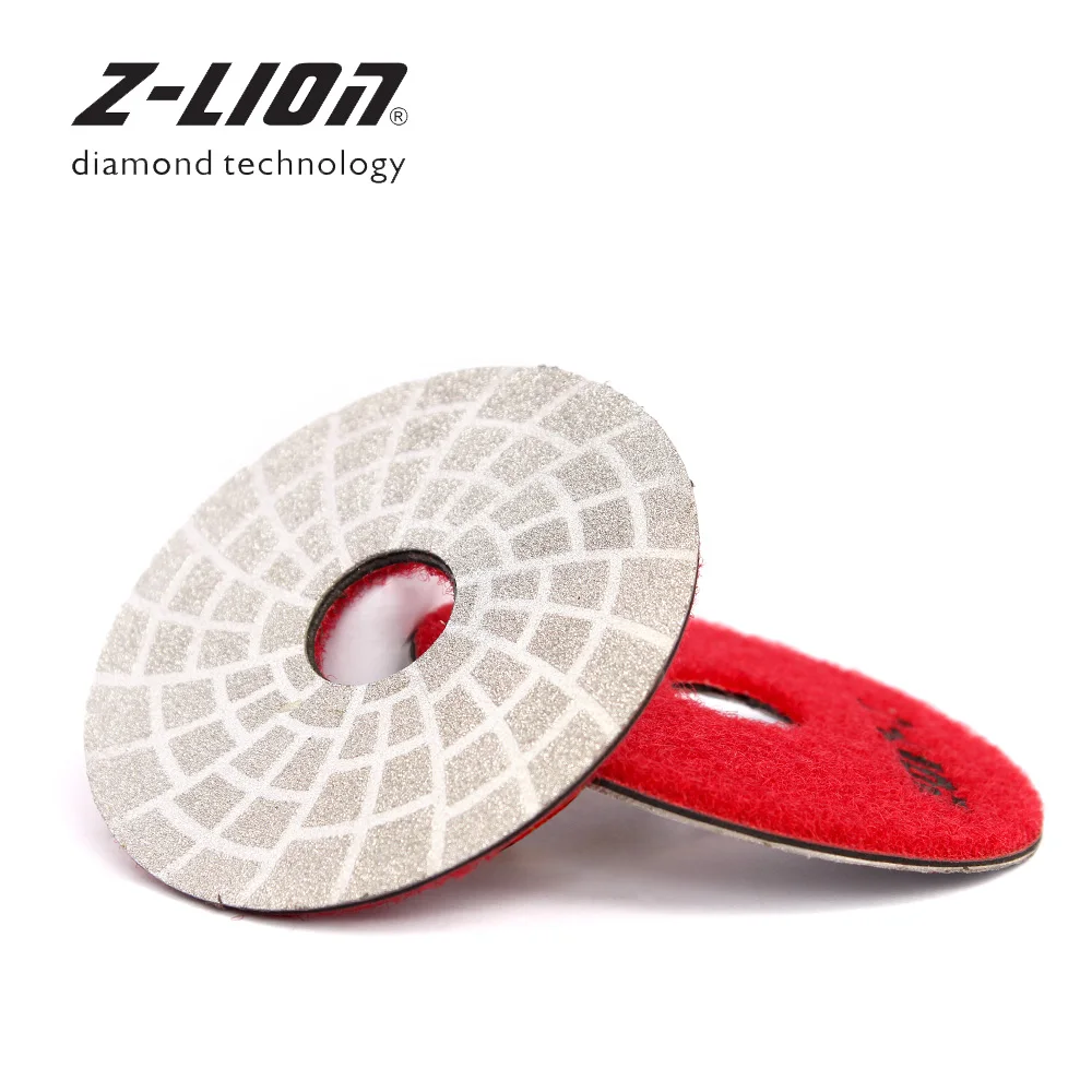 Z-LEAP 80mm Diamond Grinding Pad Vacuum Brazed Polishing Wheel Dry Wet Grinding Disc For Granite Marble Stone Abrasive Tool