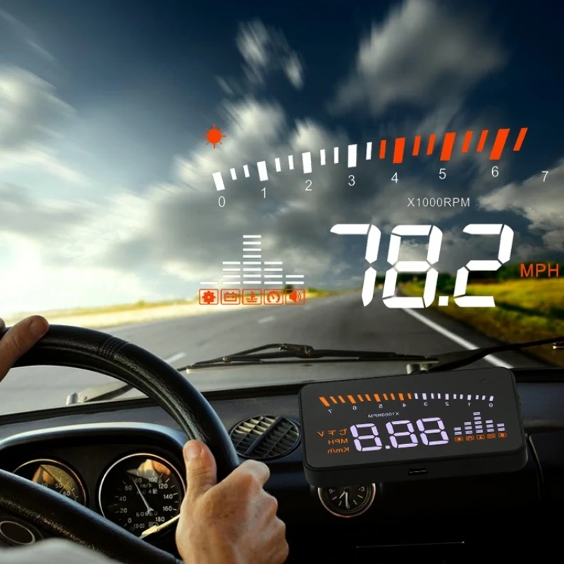 Car Head Up Display X500 Model Reflecting Car Informations On the Windshield Driving Screen Projector /OBD Connector Accessories