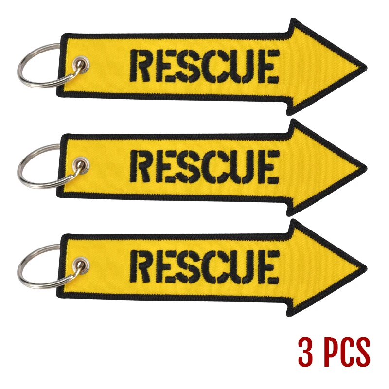 3PCS/Lot Remove Before Flight Key Chain for Cars Luggage Tag Keychain Motorcycles Rescue Embroidery Key Fob OEM Keyring