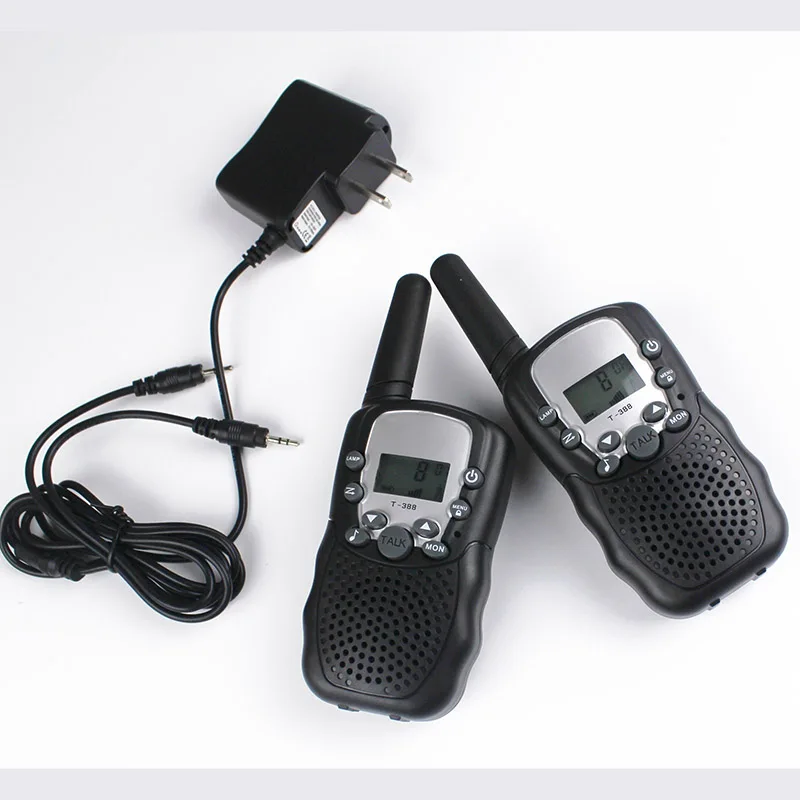 New portable pair walkie talkies t388 radio walk talk FRS/GMRS 2-way radios transceiver transmitter 22CH w/ flashlight