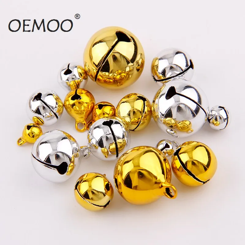 

Silver Gold Jingle Bells Pendants Hanging Christmas Tree Ornaments Christmas Decorations Party DIY Crafts Accessories