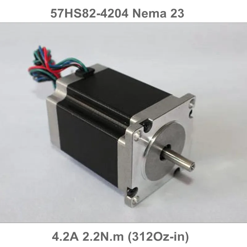 

Шаговый двигатель Nema 23 4.2A 2.2N.m 57x82 мм 57HS82-4204 nema23 315Oz-in, 3 шт., Гравировальный и фрезерный станок с ЧПУ, 3D-принтер