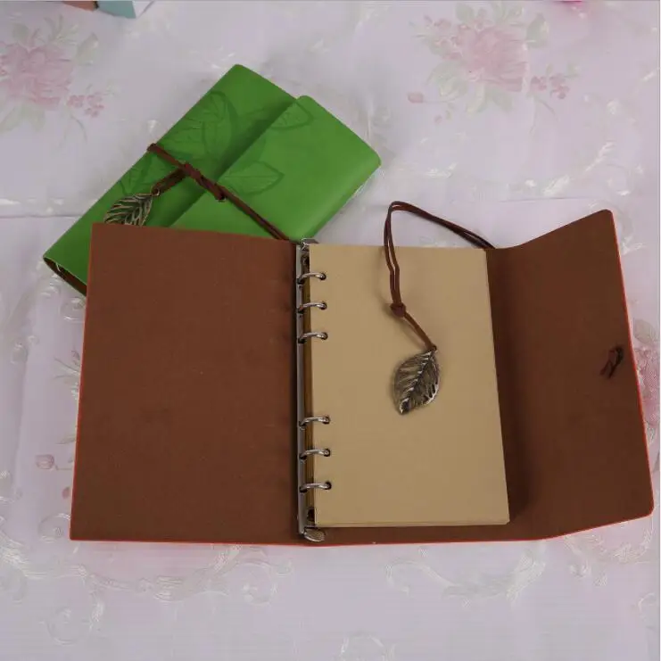 PU Leather Vintage A6 A7 Loose-leaf Kraft Blank Spiral Business Notebook And Journals Diary Memo Note Planner Notepad Stationery