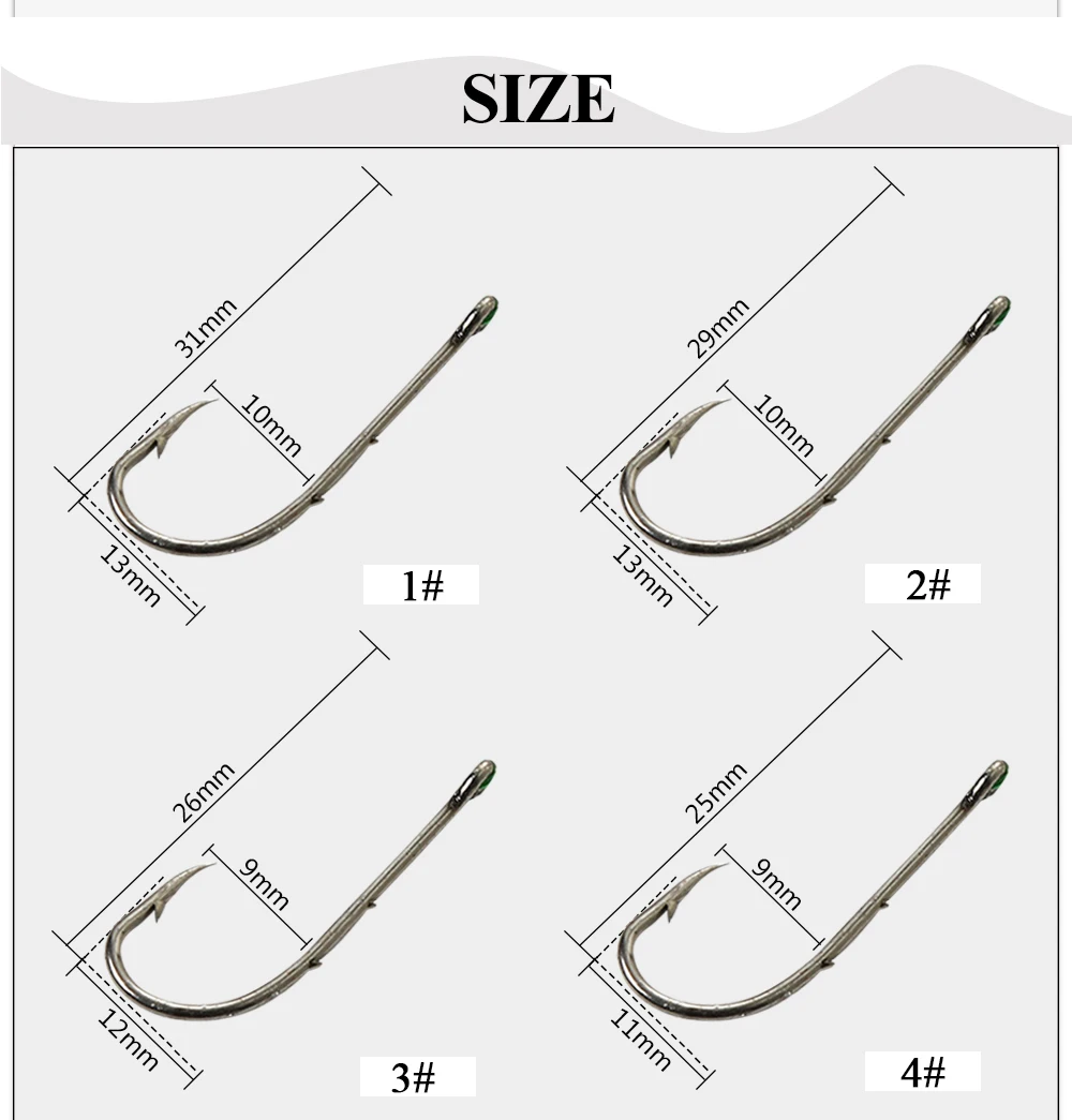 FTK 20 Stück/Set 3 Farben 20LB-80LB Bissfeste Stahl-Angelschnur Stahldraht-Vorfach mit Wirbel Angelzubehör – Detail 6