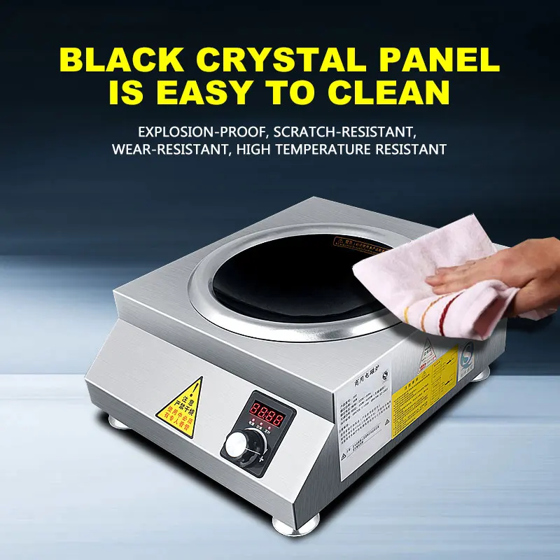 Коммерческая кухонная индукционная плита 6000 Вт вогнутая высокомощная взрывоопасная Плита Кухонная гостиничная настольная машина для приготовления пищи