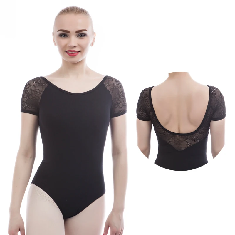 

Free Shipping Adult Girls Black Lace Ballet Dance Wear Cotton Leotard for Dancing Women's Ballerina Body Wear Leotards 01D0023
