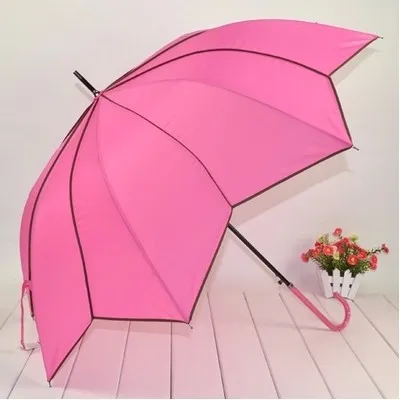 

Lotus leaf umbrellas,100%sunscreen,princess parasol,190t nylon fabric,long-handle parasol,rotate dotting umbrella fabric piping