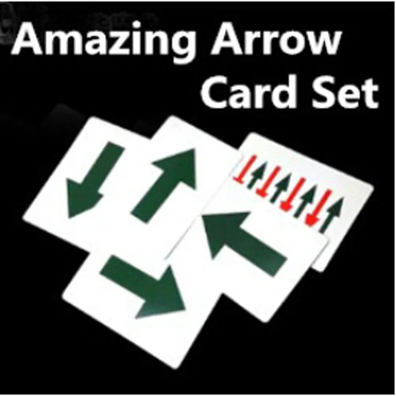 Amazing Arrow Card Set Magic Tricks Card Arrow Change Magia Close Up Gimmick Props Classic Toys