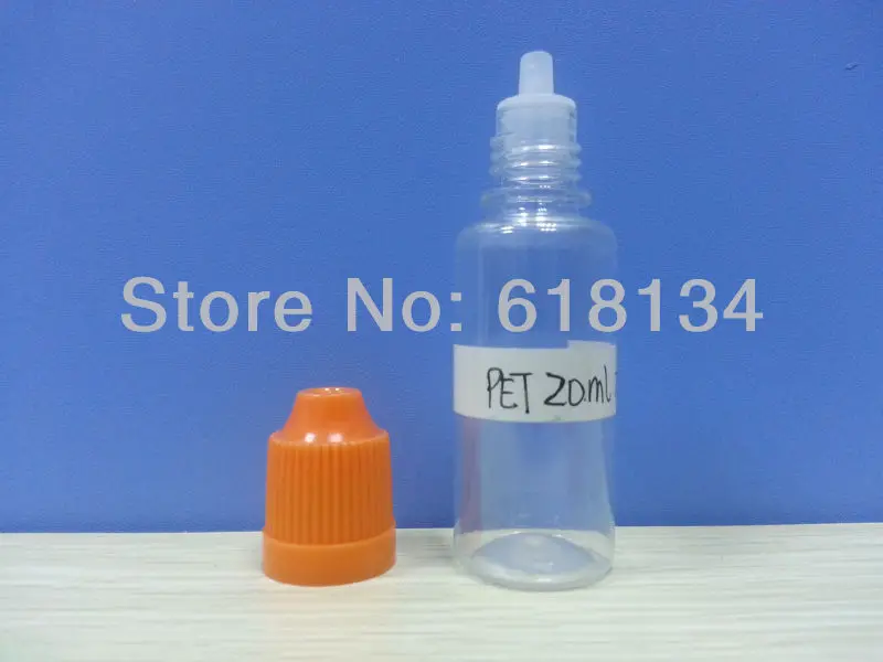 Wholesale Free shipping--20ml PET childproof cap bottle with thin tip for 2500pcs by FedEx shipping