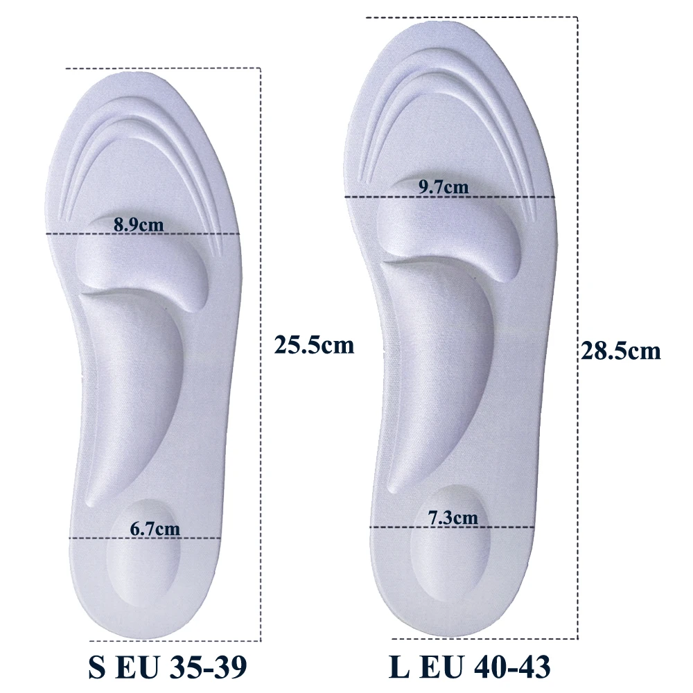 KOTLIKOFF – semelles orthopédiques 4D en mousse à mémoire de forme, Support de voûte plantaire pour chaussures, soins des pieds plats, semelles orthopédiques