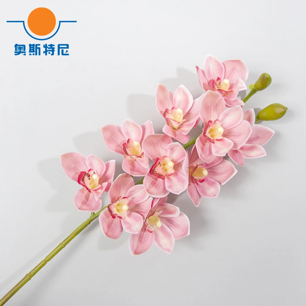 

1pcs pink color artificial Cymbidium orchid bouquets&Cymbidium faberi artificial bouquets&artificial Cymbidium grandiflorium